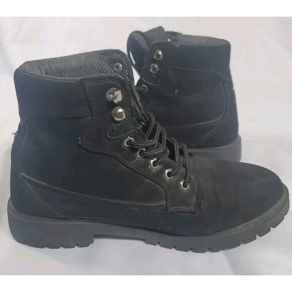 Lugz Womens Brace Hi Lace Up Casual Boots Ankle 1" Heel - Black 11 WMANTHD-001 - Picture 9 of 10